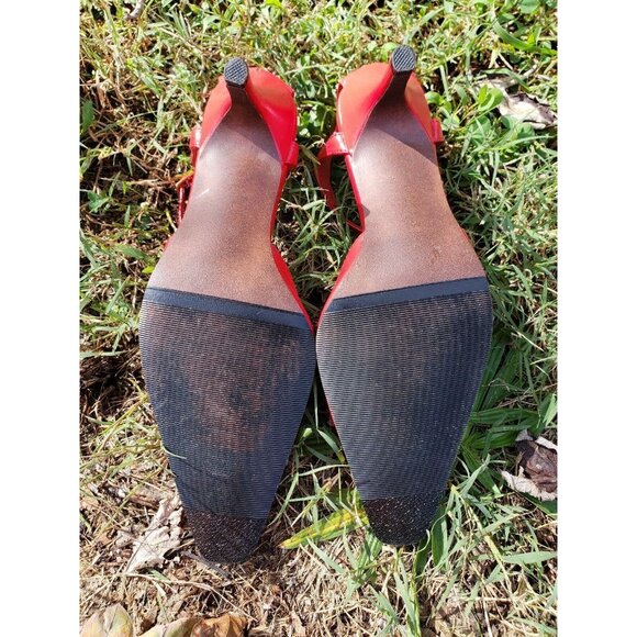 TNT Stiletto Heels Womens 6M Red Ankle Buckle Pump - Picture 11 of 11